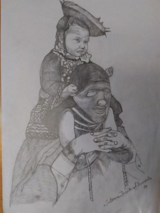 Baby girl in traditional dress Silvana Iuculano Lo Mascolo